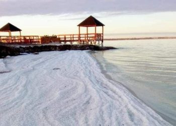 Lago Epecuén nieve salada