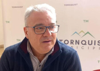 Sergio Bordoni intendente del partido de Tornquist sobre Saldungaray